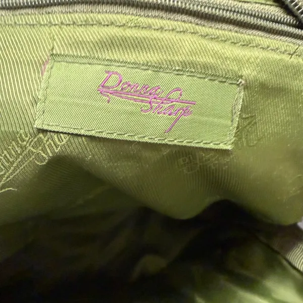 Donna Sharp Quilted Patchwork Sling Backpack Green Purple Floral Convertible Bag - Image 9