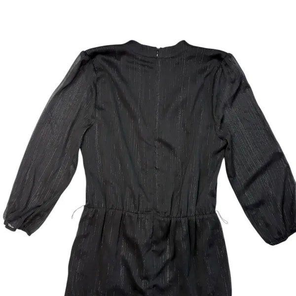 *Modcloth Jumpsuit Womens M Black Metallic Dark Romantic Whimsi Goth Feminine - Image 5