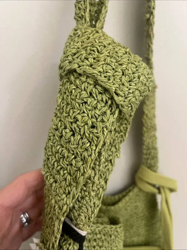 Free People Coastal Crush Matcha Green Slouchy Shoulder Bag - Image 5