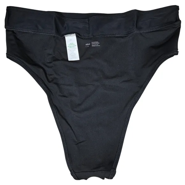 Aerie‎ Bikini Bottom High Cut Cheeky Banded Black L - Image 4