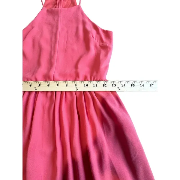 Everly Size Small Coral Pink Goddess Style High Neck Dress Lightweight‎ #I15-5 - Image 5