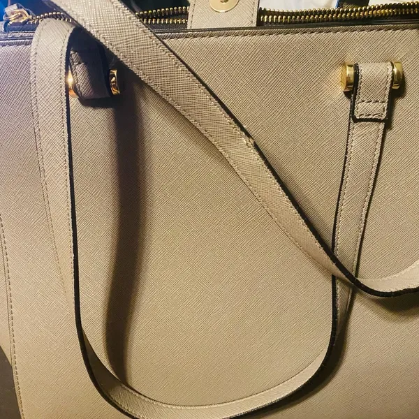 Kate Landry Lite Green (almost Gray)Faux Leather - Image 5