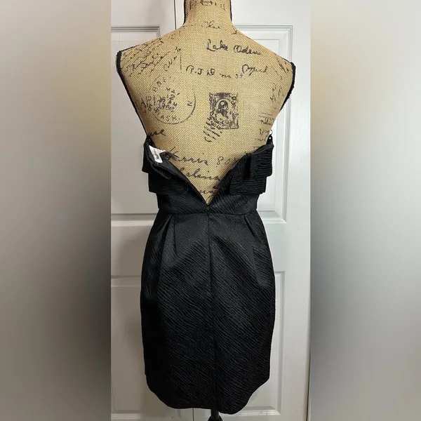 BCBGeneration Strapless Black Cocktail Dress | Size 4 - Image 6