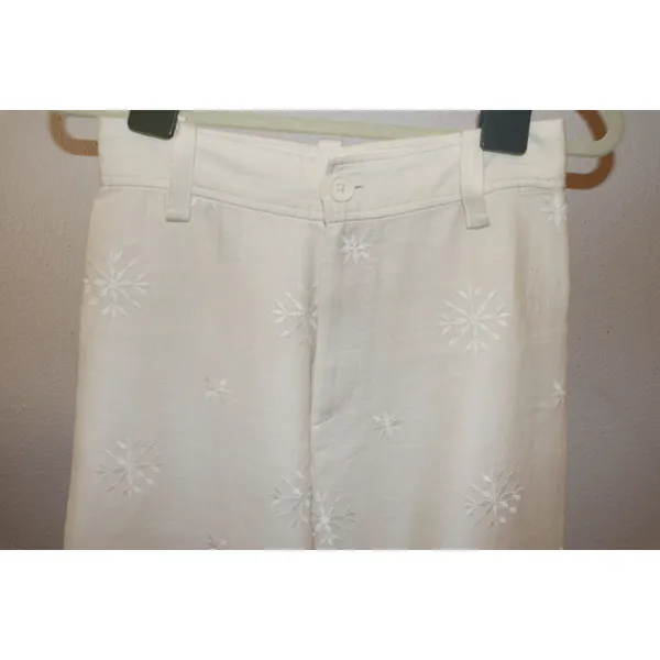 Zara embroidered wide leg trouser pants - Image 5