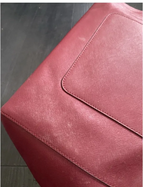 Michael Michael Kors East West Walsh Large Tote Bag Purse Burgundy Leather - Image 10
