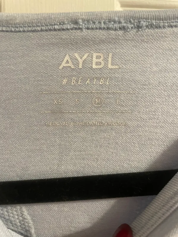 AYBL Light Blue Cropped Workout Top - Image 2