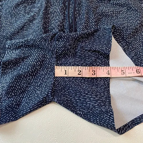 Athleta Running Shorts Size 2 Navy Blue Printed Athletic Drawstring - Image 6