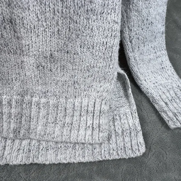L.L. Bean Signature Sweater Womens S Gray Marled Mock Neck Pullover Cozy Soft - Image 8