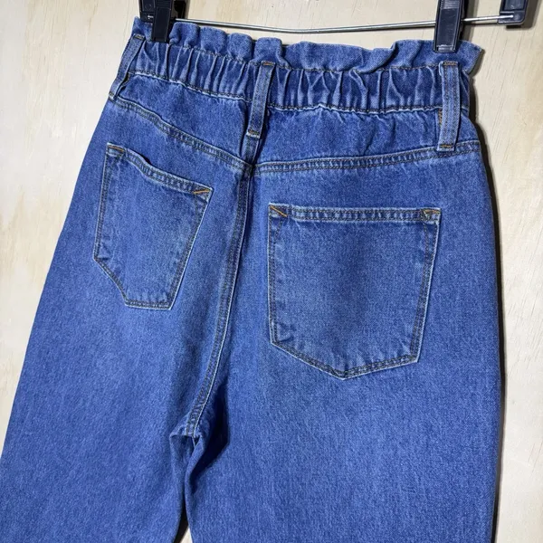 Vigoss Jani Baggy Jeans Womens 28 High‎ Rise Paperbag Denim Mom Jeans - Image 7