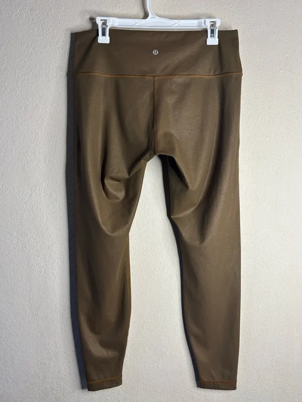 Lululemon Wunder Under High-Rise Tight Foil 28" Matte Copper Foil size 12 - Image 3