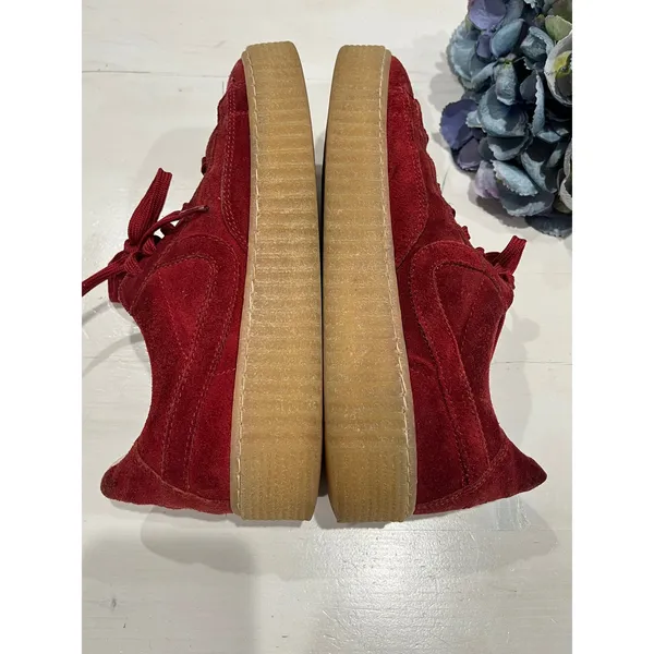 Post Xchange Suede‎ Sneakers Casual Shoes Gum Soles Red Size 38 - Image 6