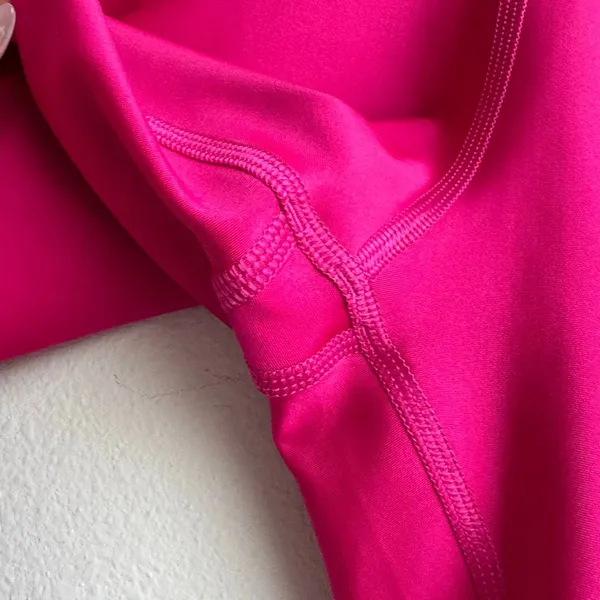 Alo Yoga 7/8 High Waist Shiny Airlift Legging Hot Fuschia Pink Calf Logo SZ XS - Image 3