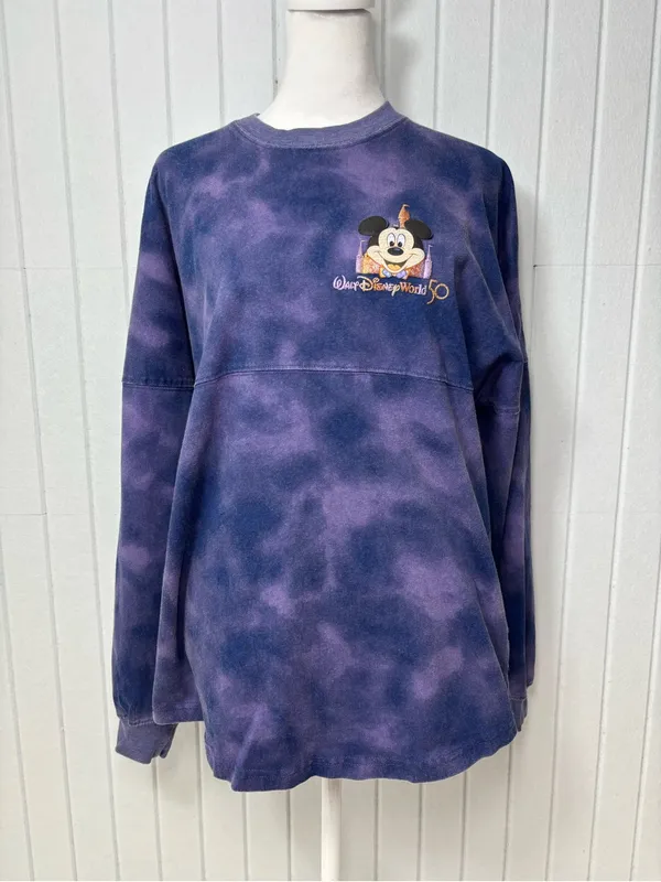 Walt Disney World 50th Anniversary Tie-Dye‎ Spirit Jersey Purple Size S - Image 5