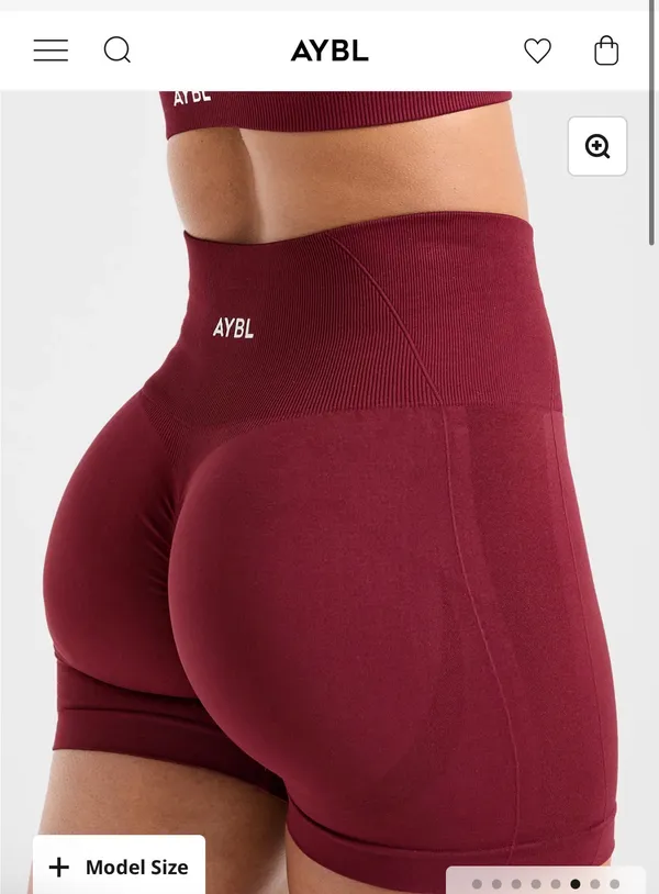 AYBL Empower Seamless Shorts Red Wine  - Image 2