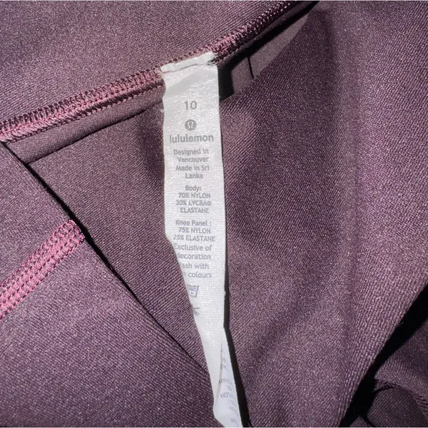 Lululemon In Focus Run Tight Size 10 Plum‎ Shadow PSHW Reflective Details - Image 5