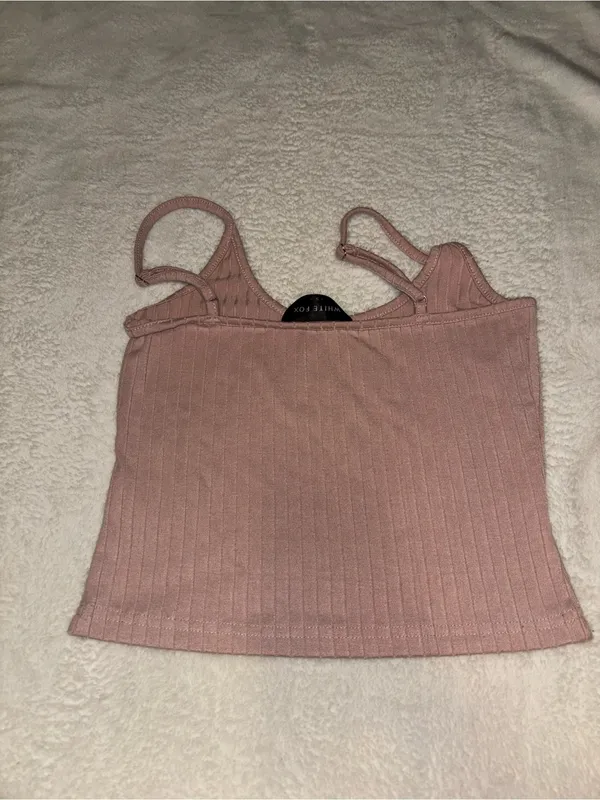 White Fox Ribbed Ruched Pink Set - Image 4