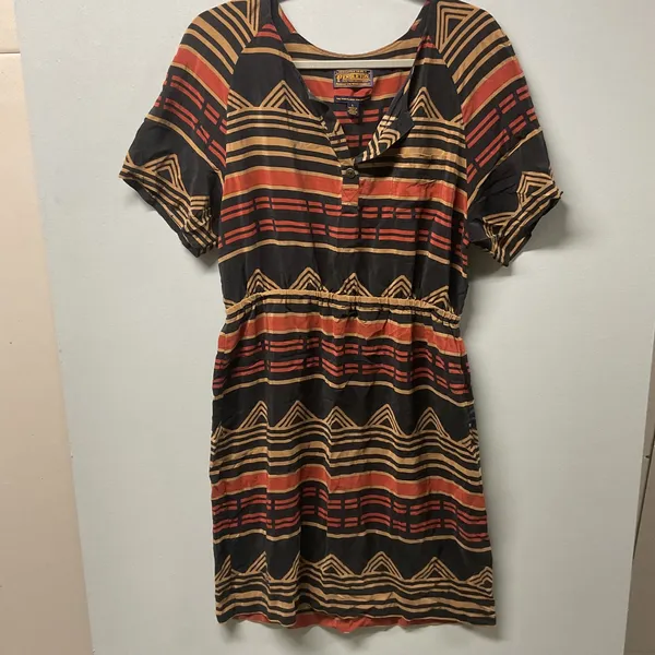 Pendleton The Portland Collection Silk Dress‎ Geometric Print Size L - Image 2