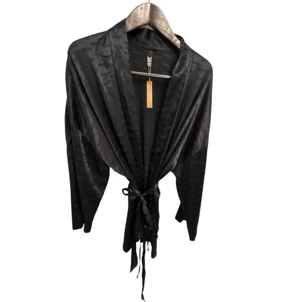 Skims WOVEN JACQUARD Medium SHORT ROBE onyx NWT - Image 4