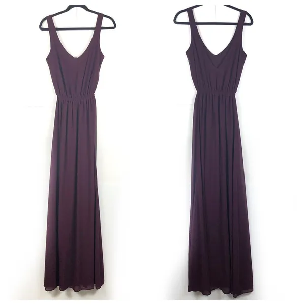 Show Me Your Mumu Kendall Maxi Dress Merlot Burgundy Bridesmaid XXS NWT - Image 3