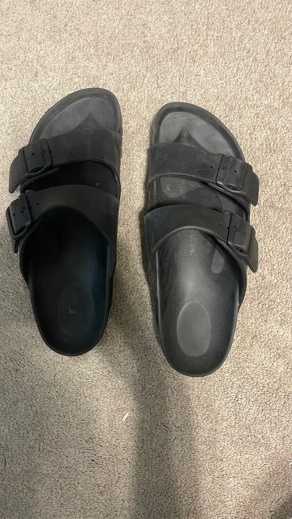 Rubber Birkenstock Sandals Black Arizona - Image 2