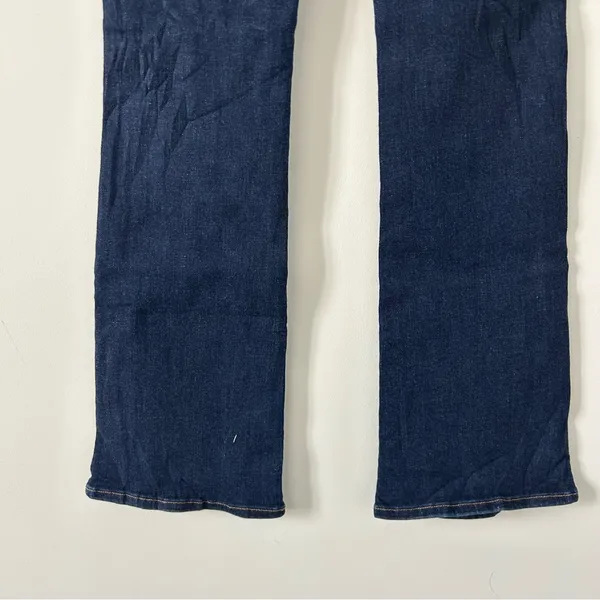 American Eagle Mid Rise Next Level Stretch Double Button Dark Wash Denim Flare 2 - Image 5