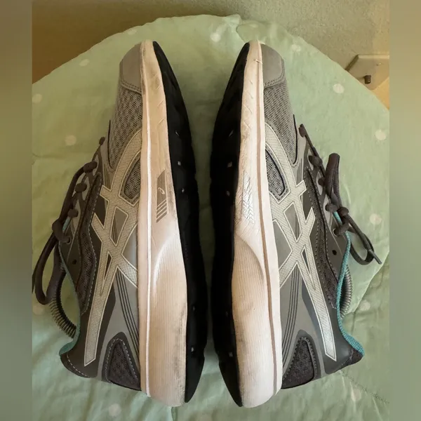 ASICS Gray and Blue Sneakers size 6.5 - Image 5