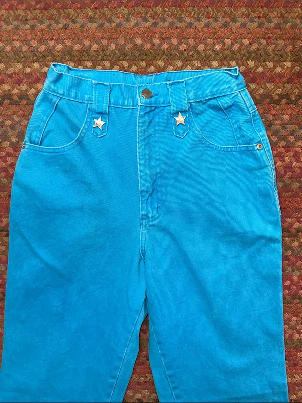 Vtg Roper Blue Star Concho High Rise Western Jeans - Image 2