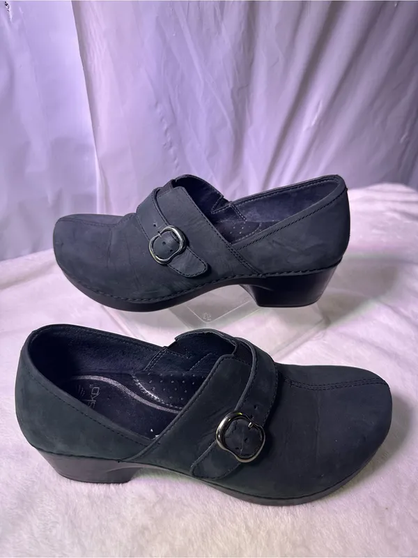 Dansko Black Buckle Clog Flats - Image 2