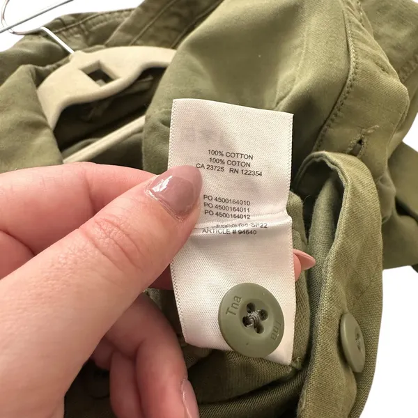 ARITZIA TNA Utility Style‎ Jumpsuit Olive Green Medium - Image 4