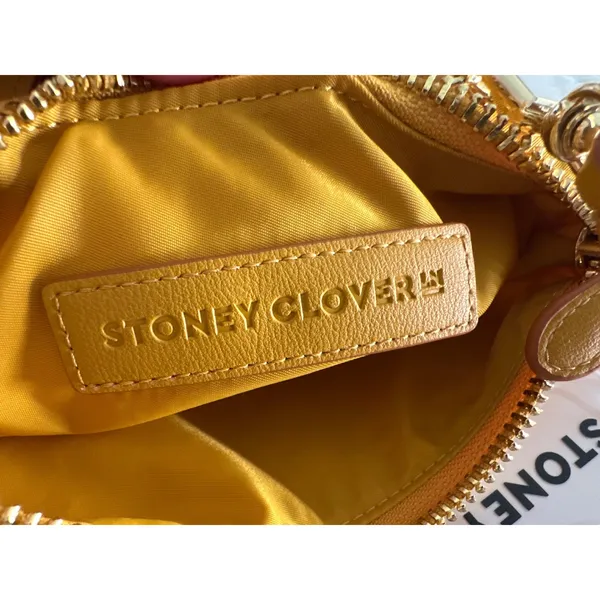 NWT Stoney Clover Lane Pouchette yellow Crossbody bag handbag - Image 12