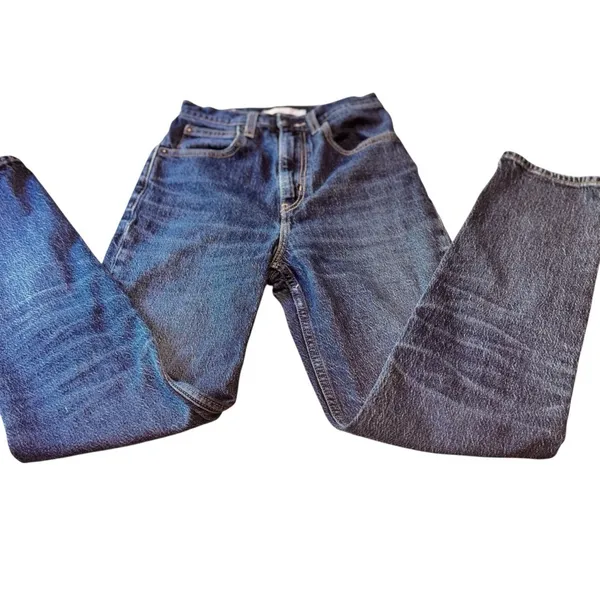 Levi’s Premium 70s High Slim Straight Jeans 23 Big E Dark Wash Button Fly Denim - Image 11