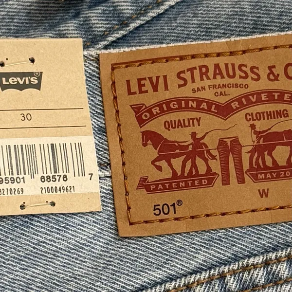 NEW Levi's 501 High Rise Distressed Cut Off Jean Shorts Capsule Summer 30‎ - Image 8