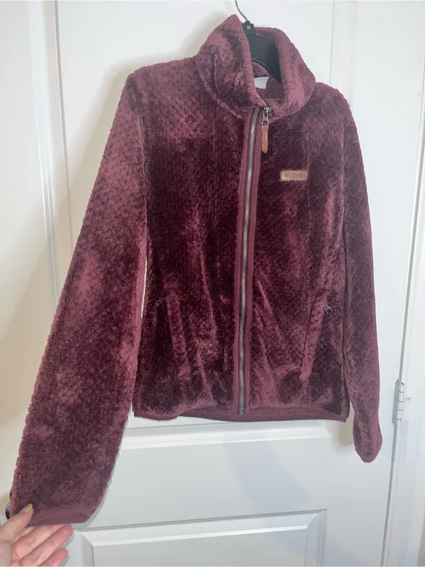 Columbia Fire Side II Sherpa Full Zip Plush Silky Soft Fleece Jacket Cozy Pocket - Image 2