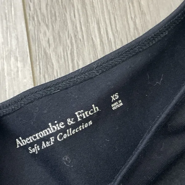 Abercrombie & Fitch Tank Top seamless crop corset womens Black xsmall going out - Image 2