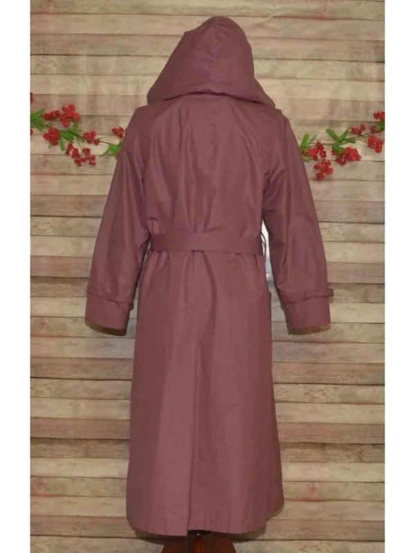VTG London Fog Trench Coat 10 Dusty Rose Pink Detachable Hood Liner Belt USA - Image 8