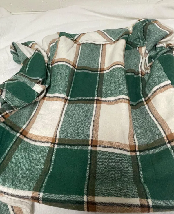 Sono Green Plaid Jacket with Fleece Lining Size M - Image 5