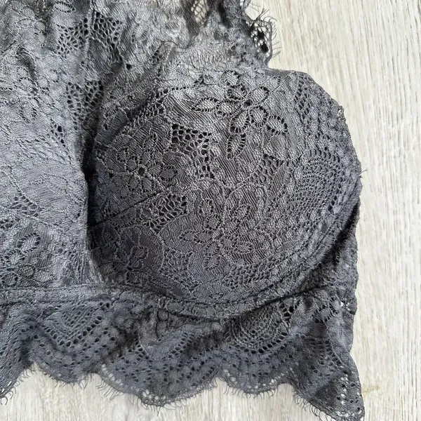 PINK Victoria’s Secret High Neck Lace Racerback Push Up Bra XS - Image 4