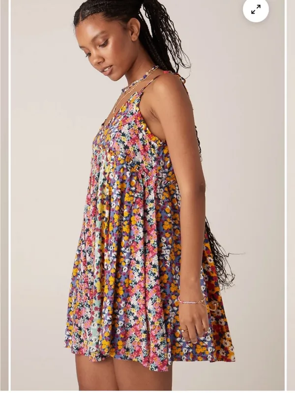 Patrons of Peace Malibu floral Dress XS Coastal Cowgirl 90s Boho Romantic Garden - Image 5