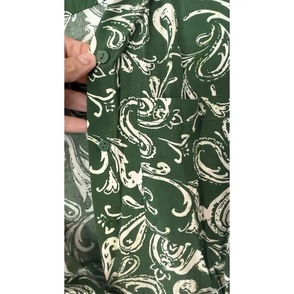 Mango Women's Ethnic Motifs Print Shirt Midi Dress Long Sleeve Size 4 Small 2734 - Image 8