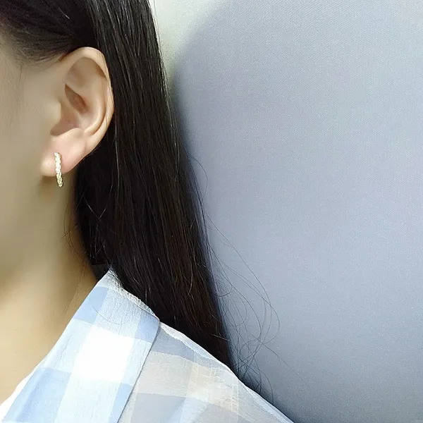 14mm Small Gold Hoop Earrings for Women Personality Fashion Simple Style - Image 4