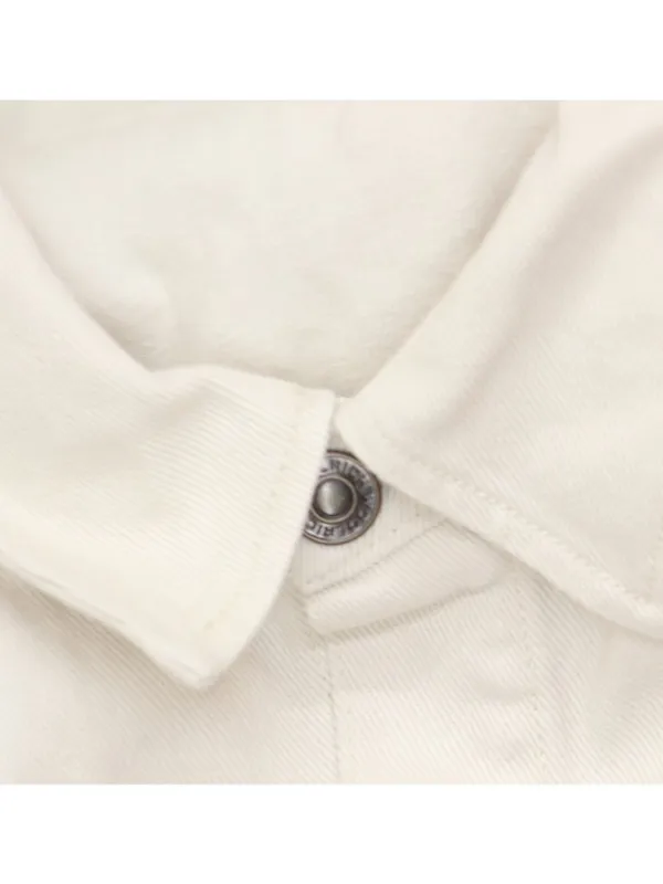 Woolrich X TGT Short Sleeve Denim Western Jumpsuit 94611513 Cream Off White 14 - Image 4