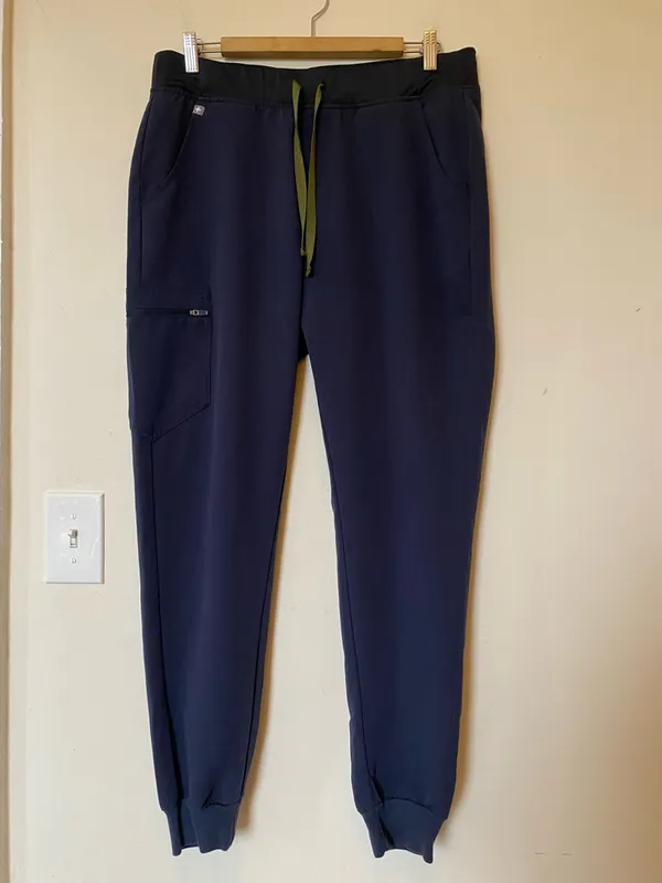FIGS Zamora 6-Pocket Jogger Scrub Pants Quiet Navy Blue Sz Large TALL - Image 2