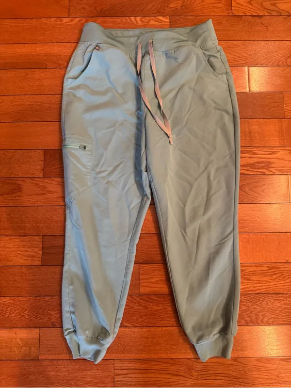 FIGS Zamora Jogger Scrub Pants Seafoam Green - Size Large Petite (LP) - Image 2