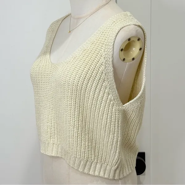 O’neill Dorie Sweater Tank Top Small Cream Crochet Beach Festival Boho Coachella - Image 6