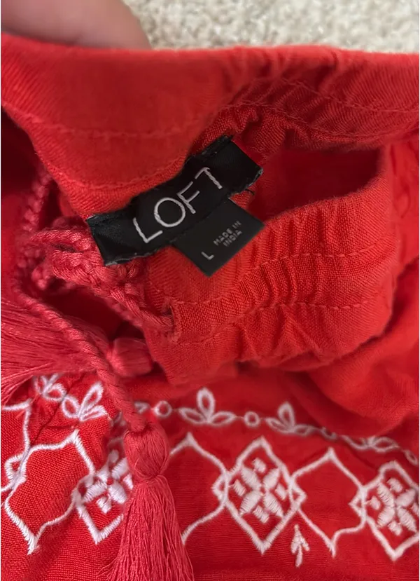 Loft Linen Embroidered Shorts - Image 2
