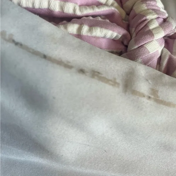 Abercrombie & Fitch Pink and Cream Striped Fabric - Image 2