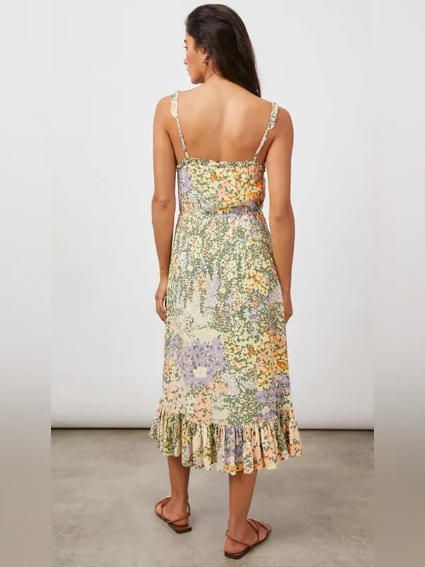 Rails Adalyn Floral Button-Front Midi Dress Small - Image 4