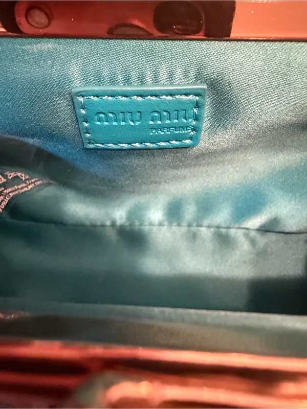 Miu Miu Blue Mini Pochette/Cross - Image 8