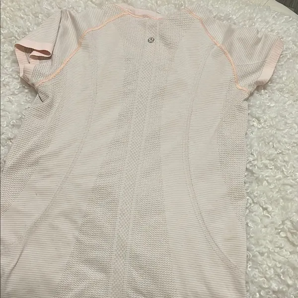 Lululemon Pink logo swiftly short sleeve Athletic Top - Image 2