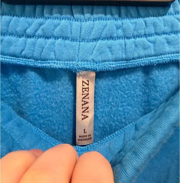Zenana Elastic Waist Shorts Bright Blue - Image 5